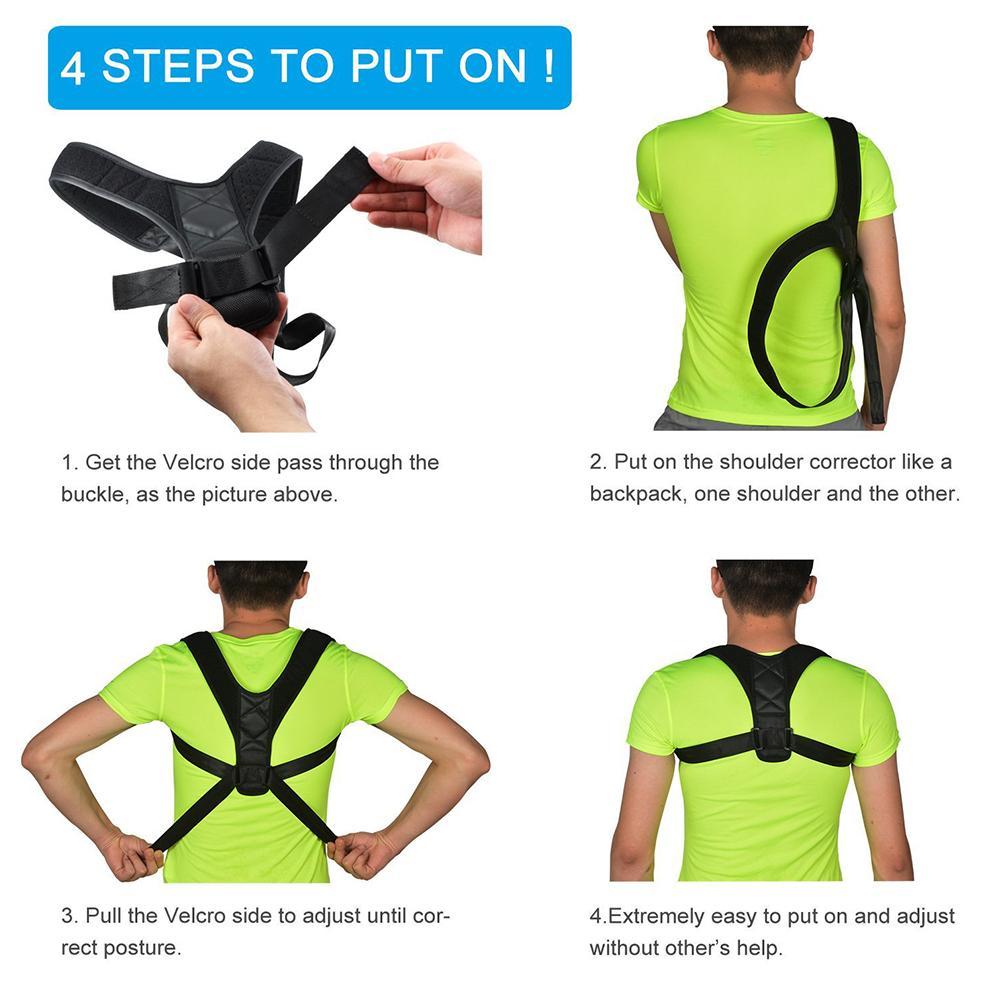 BodyWellnessTM Posture Corrector from (Adjustable to All Body Sizes)
